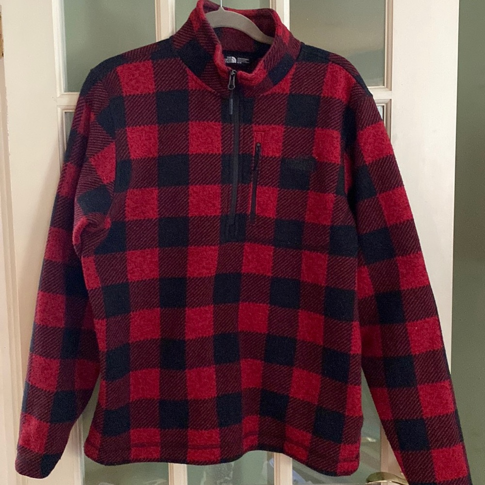 The North Face Red & Black Pullover, Medium